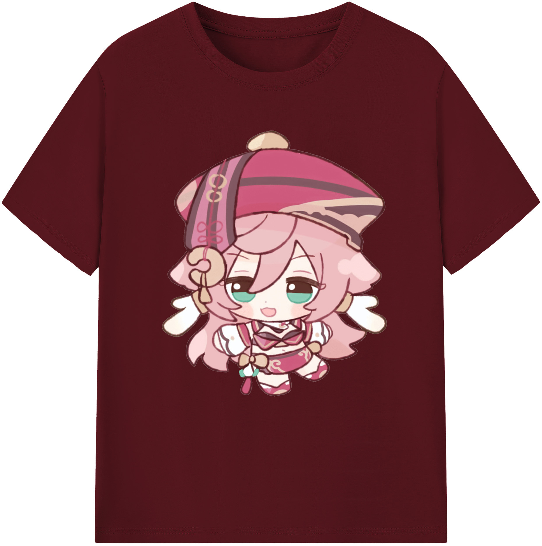 げんし神 ヤンフェイ genshin Yanfei 綿100％半袖Tシャツ（フロントプリント）